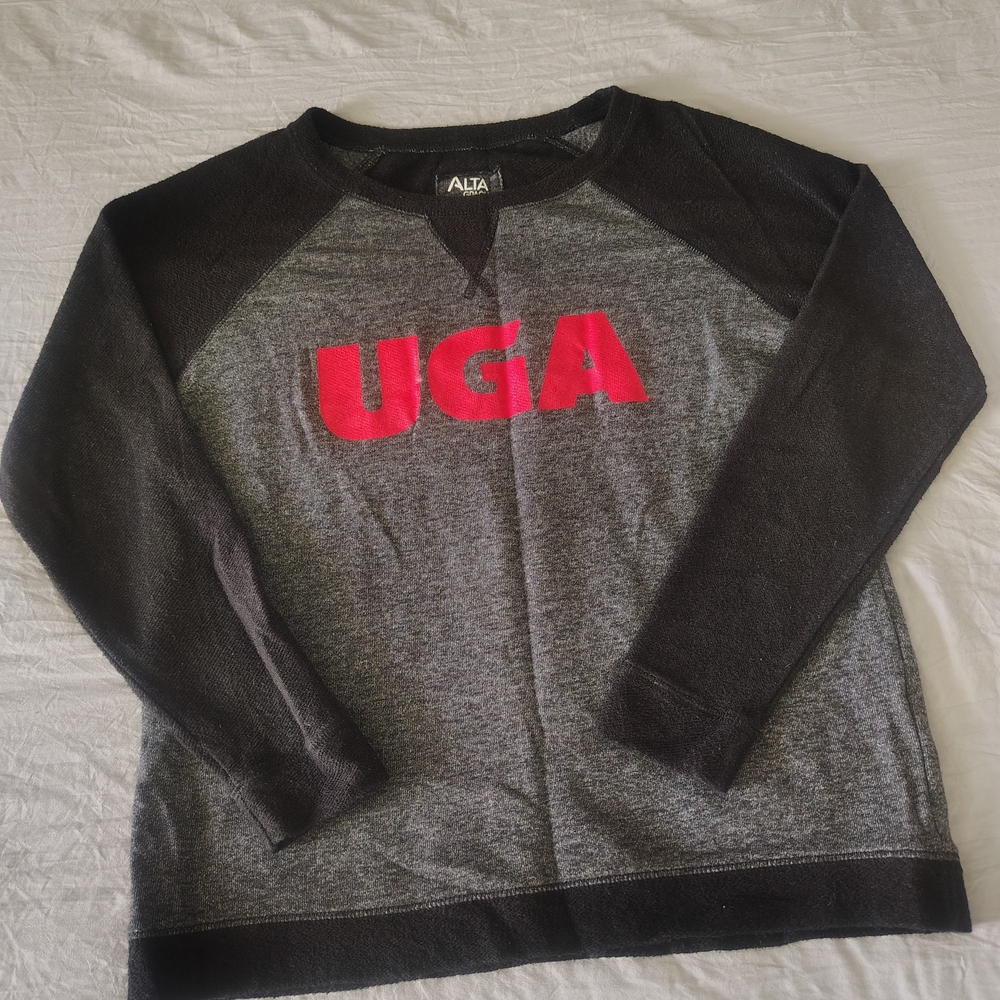 Alta Women's Black and Gray Sweatshirt with Red UGA Logo